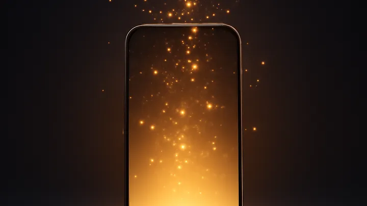 ZBZ BD COM - Modern phone with glowing screen ZBZ BD COM Modern phone with glowing screen